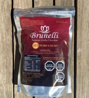 Chocolate 55% cacao Brunelli envase 1 kg (bolsa)