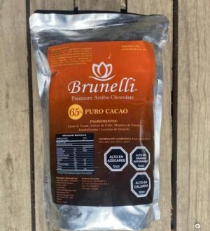 Chocolate 65% cacao Brunelli envase 1 kg (bolsa)